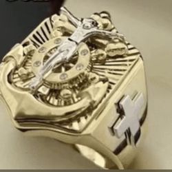 Gorgeous 14K GOLD PLATED MEN’s RINGS FOR SALE ... Various Styles ... Various Sizes...All New ... $65 Each.. See all pics