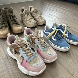 4 pairs of shoes (size 9 women’s)