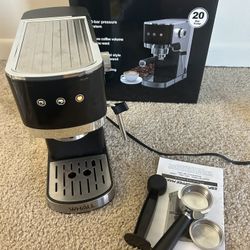 whall 20 Bar Touchscreen Espresso Machine & Coffee Maker – With Milk Frother Steam Wand