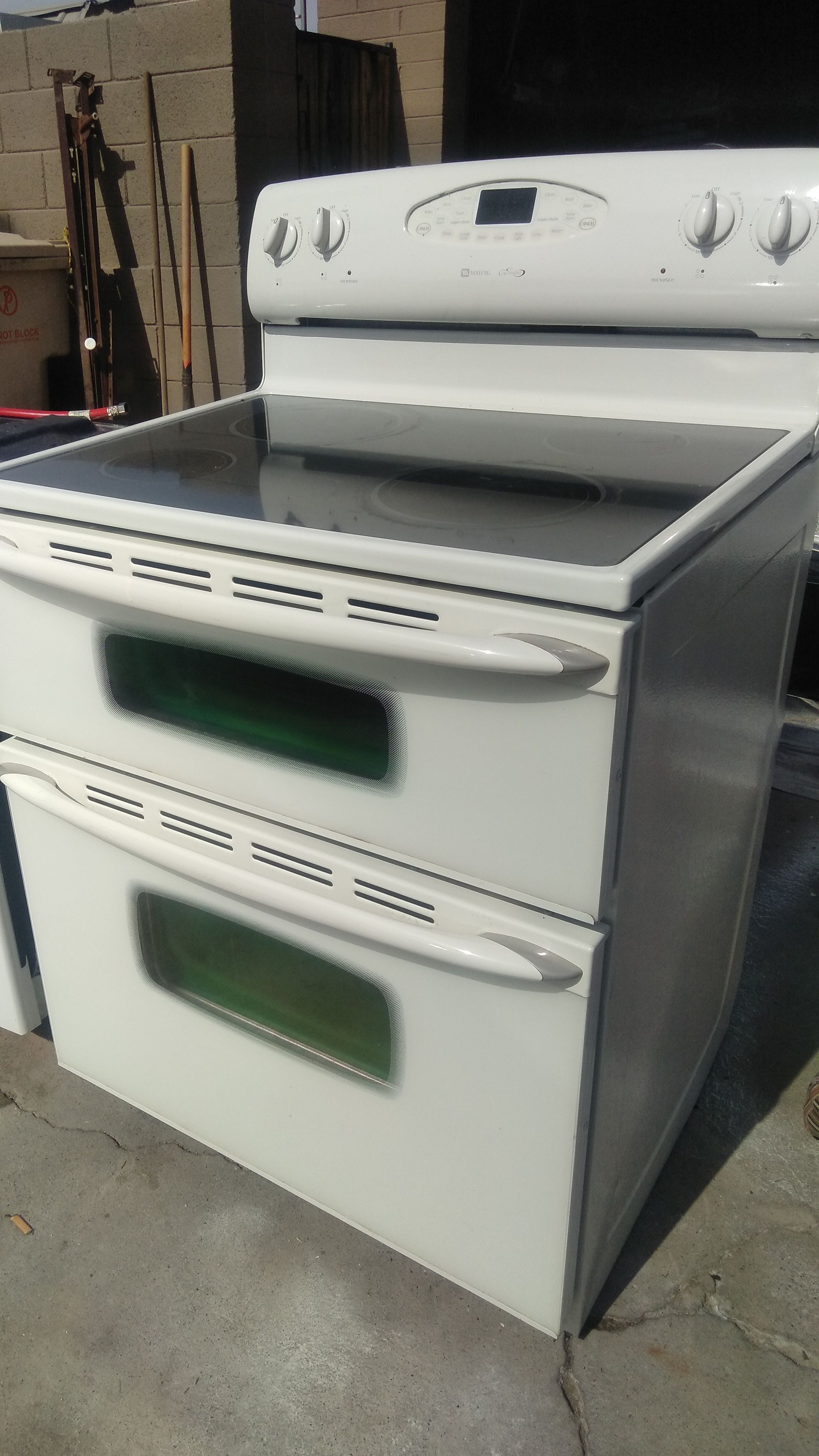 Maytag Gemini Double Oven / Electric Glass Stove