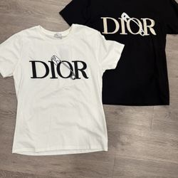 (2) Dior Men’s Embroidered Tshirts Size Medium M