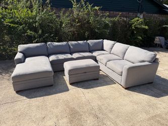 Grey Costco Sectionals with Storage Ottoman