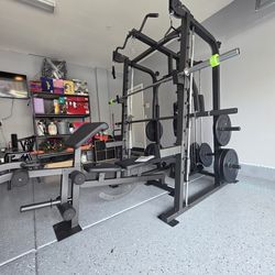 Smith Machine 2001 | Multi-Use Adj Bench | Gym Equipment | Fitness | Squat Rack | Excercise |🔴WEIGHTS AND BARBELL SOLD SEPARATELY 🔴 FREE DELIVERY 🚚
