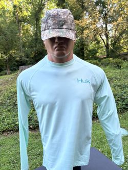 Huk Performance Fishing Mens Outfitter Pursuit Long Sleeve Shirt - Seafoam