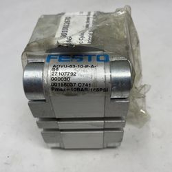 Festo ADVU-63-10-P-A-S6 Compact Pneumatic Cylinder 10bar/145psi (contact info removed)2