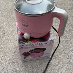 Nostalgia Chocolate Dipping And Rice Cook Maker Pink Set