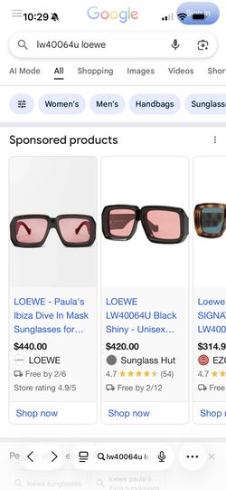 Designer Shades Original Price $440