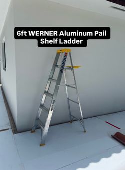 6ft WERNER Aluminum Pail Shelf Ladder (Only 1 Available)