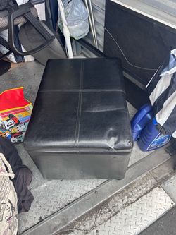 Leather Ottoman