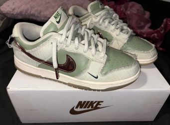 Nike Dunk Low Green and White Sneakers