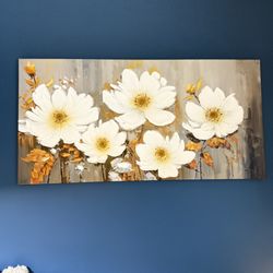 3D Flower Canvas Wall Art 