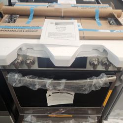 Profile 30 in. 5 Burner Smart Slide-In Gas Range in Fingerprint Resistant Stainless with Convection and Air Fry