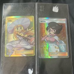 Lillie Trainer And Wicke Trainer Pokémon Cards 