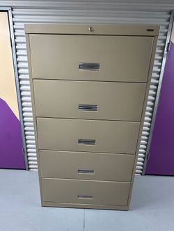 Heavy Duty Anderson Hockey 5 Shelf Lateral File Cabinet/Storage