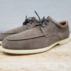 NWOB! ECCO Men's Suede Leather Lace-Up Oxford Shoes (44 | 10/10.5) Greige