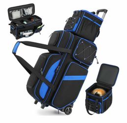 Rolling Bowling Bag with Ball Compartment