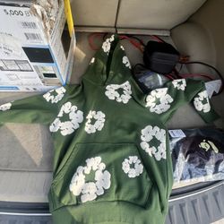 Green Denim Tears Hoodie Size S