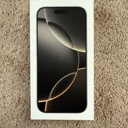 EMPTY BOX & CHARGING CABLE Apple iPhone 16 Pro Natural Titanium 128 GB. NO PHONE