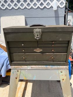 SK Tools Vintage Metal Machinist Tool Box