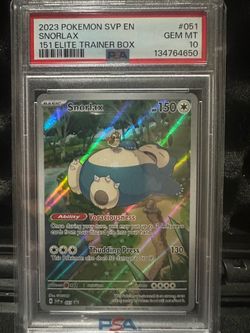 Snorlax etb promo PSA 10