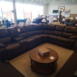 Joyce 4 PC Brown Sectional Sofa

