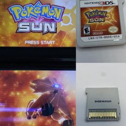 Nintendo 3ds Pokemon Sun Cartridge Only Tested & Authentic! Solgaleo 