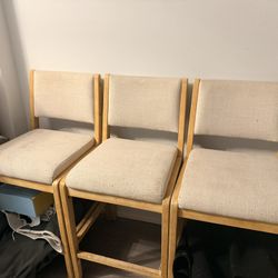 3 High Counter Chairs 
