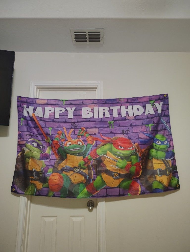 Ninja Turtles Happy Birthday Banner