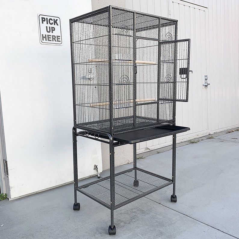 (New in box) $95 Large 53” Bird Cage for Parakeet Parrot Cockatiel Canary Finch Lovebird, Size 24x17x53”