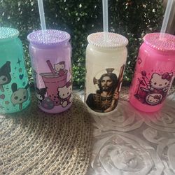 New 16oz Glass Tumblers