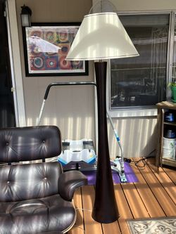 Tapered Wood Modern Floor Lamp