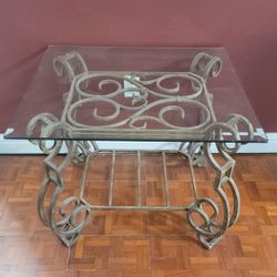 Glass End Table 