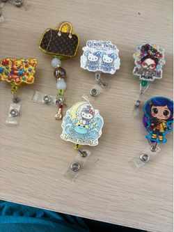 Handmade Beaded Retractable Badge Reels