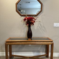 Glass Top Table & Vase Decor