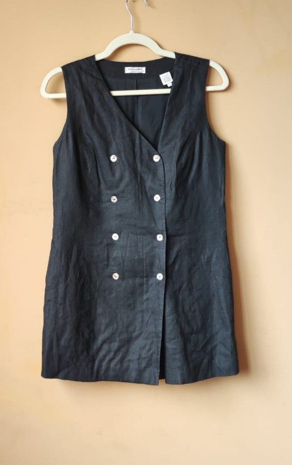 New Rebecca Reid Linen Sleeveless Jacket Top Women's Size 4 S Small Vest Tonic Shirt