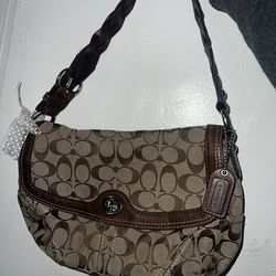 Brown Authentic Coach Bag with Wallet
