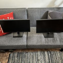 Double 22 Inch Dell Monitors 