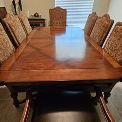 Solid-Real Wood Dining Table With Chairs