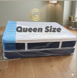 12 Inches Queen Mattress Set Plush PillowTop – Brand New –  Same Day Delivery Available 🚚