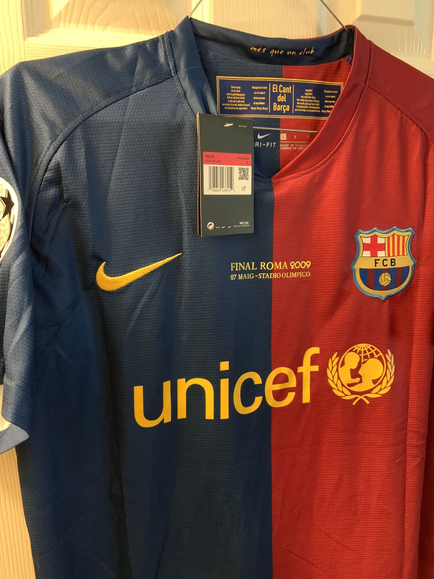 Lionel Messi 2009 Barcelona UCL Final Jersey for Sale in Sugar