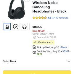 SONY WH-CH720N WIRELESS NOISE CANCELLING HEADPHONE