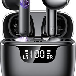 Wireless Earbuds Bluetooth 5.4 with LED Display Case, Mini In-Ear Bluetooth Earbuds, ENC Noise Cancelling for Calls,42H Playtime,Type-C Fast Charging,