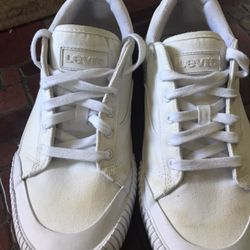LEVI white Sneakers, Size 8.5