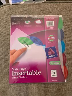 Avery plastic dividers