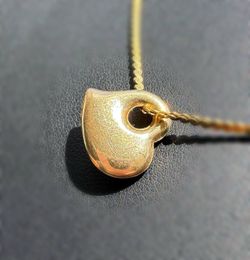 14k solid hollow gold love heart 💛 Pendant charm