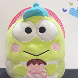 SANRIO KEROPPI GREEN SQUISHMALLOWS PLUSH !  LIKE NEW