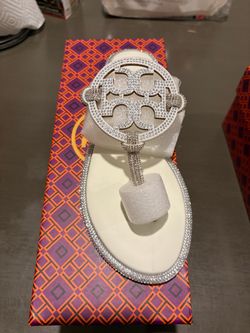 Tory Burch Crystal Embellished Thong Sandal