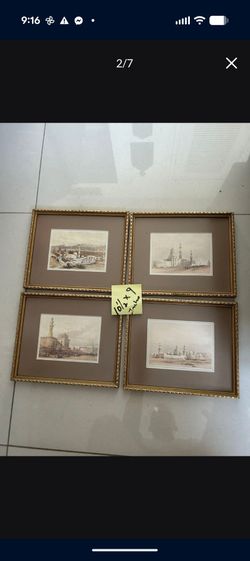 Set of 4 frame. El Cairo Egypto