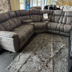 Power Reclining Sectional On Sale