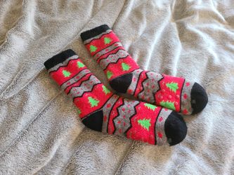 Thick Christmas Socks With Grip Bottom
